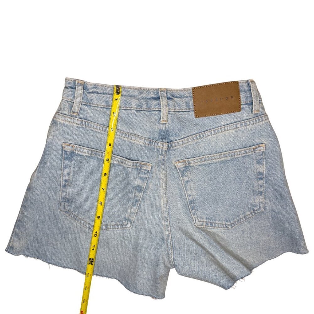 TopShop Steel Gray High Waisted Shorts Size 2 - Picture 6 of 6